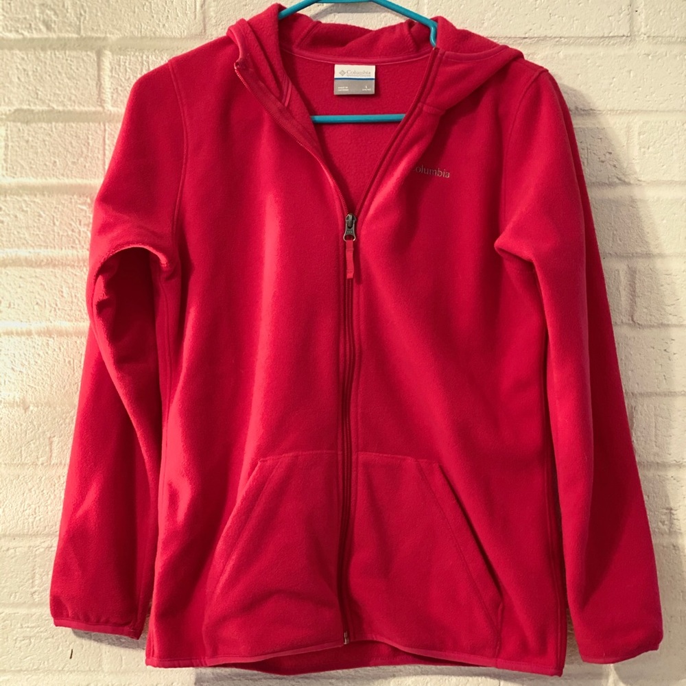 Pink Columbia kids zip up jacket